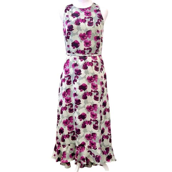 Banana Republic Dresses & Skirts - Banana Republic Purple Floral Sleeveless Maxi Ruffles NWOT Size 4